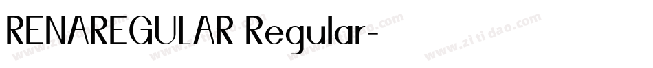 RENAREGULAR Regular字体转换
